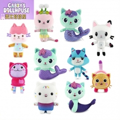9 Styles Gabby's Dollhouse Mermaid Cat Cartoon Character Collection Doll Anime Plush Toy Holiday Gifts