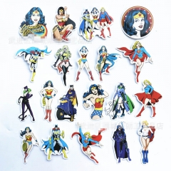 20pcs/set Wonder Woman Different Cartoon Cute Wholesale Anime Stickers Set
