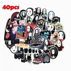 40pcs/set No Face man Different Cartoon Cute Wholesale Anime Stickers Set