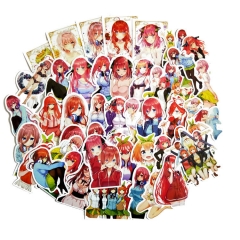 50pcs/set The Quintessential Quintuplets Different Cartoon Cute Wholesale Anime Stickers Set