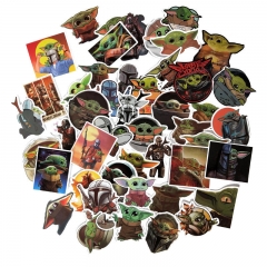 50pcs/set Baby Yoda Different Cartoon Cute Wholesale Anime Stickers Set