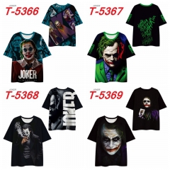 5 Styles Joker Cosplay 3D Digital Print Anime T-shirt