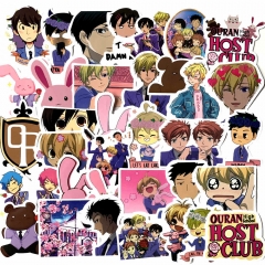 50pcs/set Ouran High School Host Club Different Cartoon Cute Wholesale Anime Stickers Set