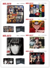 6 Styles Naruto Cosplay Decoration Cartoon Character Anime PU Wallet Purse