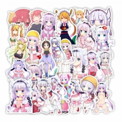50pcs/set Miss Kobayashi's Dragon Maid Different Cartoon Cute Wholesale Anime Stickers Set