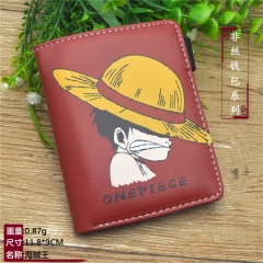 2 Styles One Piece Luffy  Cartoon Cosplay Purse PU Leather Anime Short Wallet