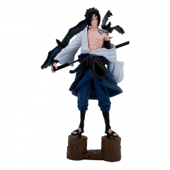 27CM Naruto Uchiha Sasuke Japanese Cartoon Anime PVC Figure(color box)