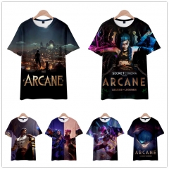 6 Styles Hot Sales Arcane: League of Legends Jinx Cosplay 3D Digital Print T Shirt For Adult And Children
