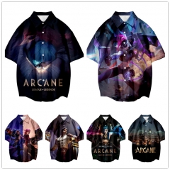 6 Styles Anime Arcane: League of Legends Jinx Cosplay 3D Digital Print T Shirt For Adult And Children