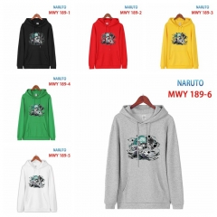 7 Styles 6 Colors Naruto Pure Cotton Hooded Anime Long Hoodie
