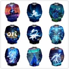 11 Styles Ori and the Blind Forest Anime 3D Print Casual Baseball Hooded Hoodie For Kids And Adult