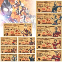 15 Styles Ultraman Anime Paper Crafts Souvenir Coin Banknotes