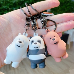3 Styles We Bare Bears Epoxy Resin Material Decorative Anime Figure Keychain