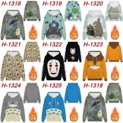8 Styles My Neighbor Totoro Thickened Cashmere Anime Hooded Hoodie