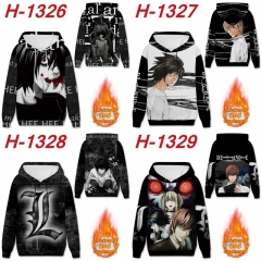 5 Styles Death Note Thickened Cashmere Anime Hooded Hoodie