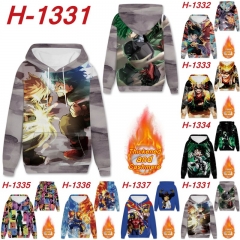 7 Styles My Hero Academia Thickened Cashmere Anime Hooded Hoodie