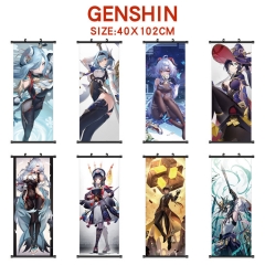 25 Styles Genshin Impact Decorative  Wall Anime Wallscroll (40*102CM)