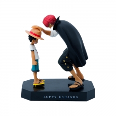 18CM One Piece Luffy+Shanks Model Toy PVC Anime Figure (Opp Bag)