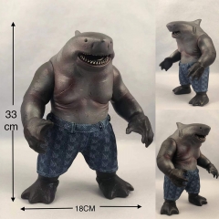 33CM Suicide Squad King Shark Cartoon Character Collection Model Toy Anime PVC Figure