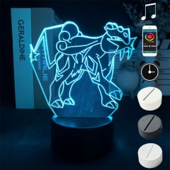 2 Different Bases Pokemon Raikou Anime 3D Nightlight with Remote Control