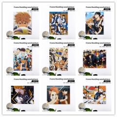 9 Styles Haikyuu Cosplay Decoration Cartoon Anime Photo Frame Moulding Wood Picture