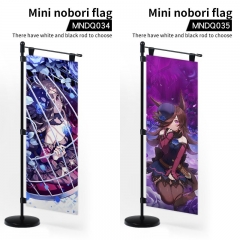 2 Styles Uma Musume Pretty Derby Satin Material Decorative Anime Mini Flag