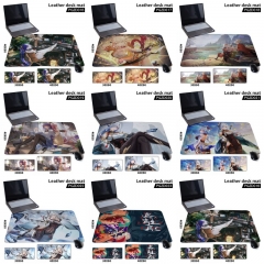 8 Styles 3 Sizes Genshin Impact Decoration Anime Leather Mouse Pad Desk Mat