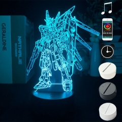 2 Different Bases GUNDAM Anime 3D Nightlight with Remote Control