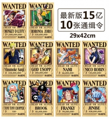One Piece Printing Anime Paper Posters (10pcs/set)
