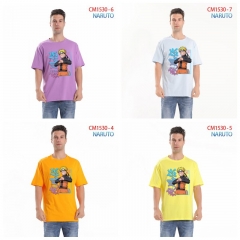 7 Colors Naruto Cartoon Pattern Anime Cotton T-shirts