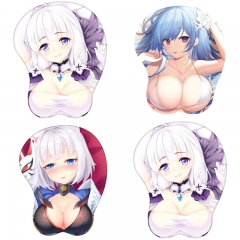3 Styles Azur Lane 3D Breast Sexy Mouse Pad Silicone Wrist