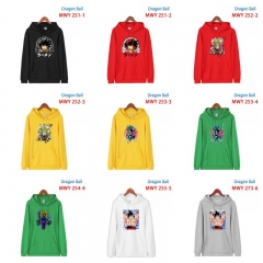 6 Colors 6 Styles Dragon Ball Z Pure Cotton Hooded Anime Hoodie With European Size