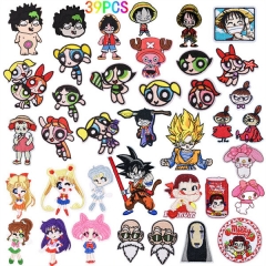 40 Styles One Piece Dragon Ball Z Sailor Moon Decorative Cute Pattern Anime Cloth Patch