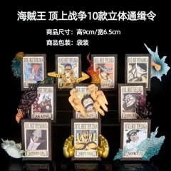 10 Styles One Piece War On Top Wanted Notice Wall Mount Photo Frame Anime Action Figure Collection Model Toy 9cm