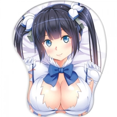 Danjon Ni Deai O Motomeru No Wa Machigatte Irudarou Ka 3D Breast Sexy Anime Mouse Pad Silicone Wrist