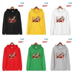 6 Colors Fairy Tail Pure Cotton Hooded Anime Hoodie With European Size