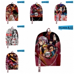 10 Styles Demon Slayer: Kimetsu no Yaiba 3D Digital Print Anime Backpack Bag