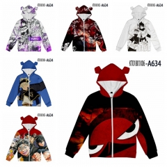 10 Styles Black Clover Cosplay 3D Digital Print Anime Hoodie With Zipper