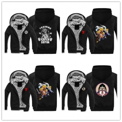 4 Style 5 Color Draon Ball Z Super Saiyan Cosplay Thicken Anime Coat Hooded Hoodie