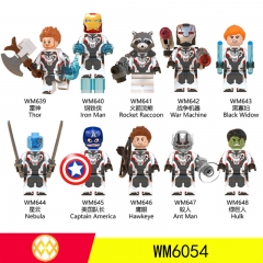 10 Styles 4.5CM Marvel's The Avengers ABS Cartoon Model Anime Miniature Building Blocks (Opp Bag)