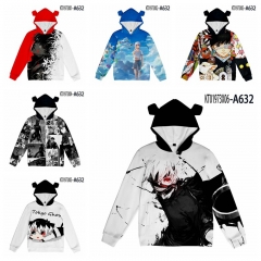 10 Styles Tokyo Ghoul Cosplay 3D Digital Print Anime Hoodie