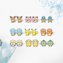 12 Styles Pokemon Shrinky Dinks Earrings Anime Plastic Earrings