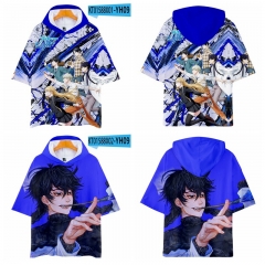 10 Styles Blue Period Cosplay 3D Digital Print Anime T-shirt With Hood