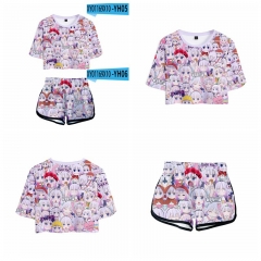 10 Styles Miss Kobayashi's Dragon Maid Cosplay 3D Digital Print Anime T-shirt and Short Pants Set