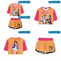 10 Styles IRODORIMIDORI Cosplay 3D Digital Print Anime T-shirt And Short Pants Set
