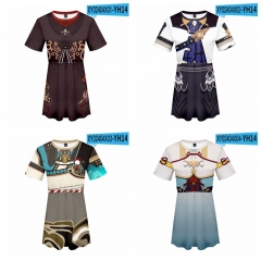 10 Styles Genshin Impact Cosplay 3D Digital Print Anime Dress