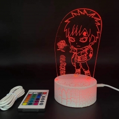Naruto Gaara Anime 3D Nightlight with Remote Control