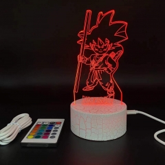 Dragon Ball Z Child Goku Anime 3D Nightlight with Remote Control