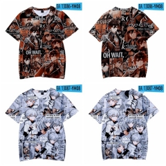 9 Styles Genshin Impact Cosplay 3D Digital Print Anime T-shirt