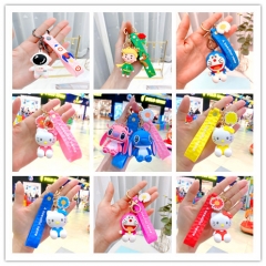 11 Styles Hello Kitty/Lilo & Stitch/Doraemon/Le Petit Prince/Astronaut Cosplay Cartoon Character Anime Figure Keychain